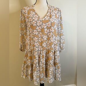 Melloday floral baby doll mini dress SZ SM